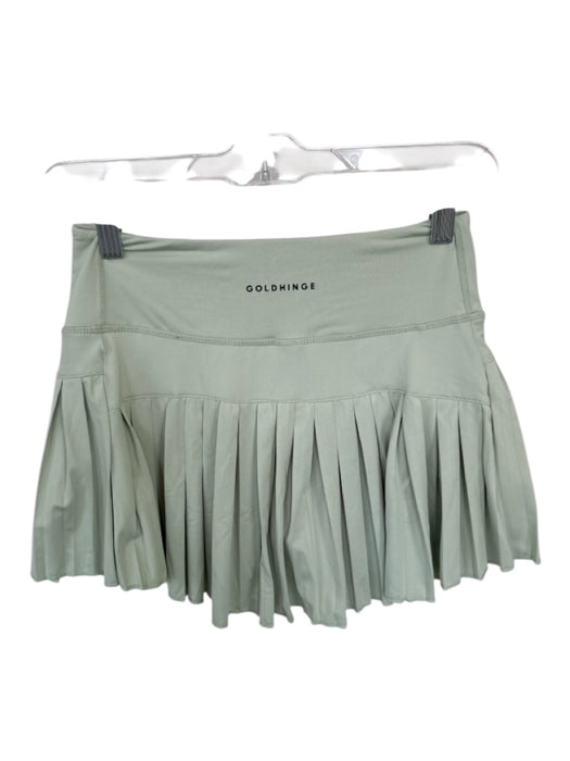 Goldhinge Size S Sage green Polyester Blend Waist Band Pleated Athletic Skort Sage green / S