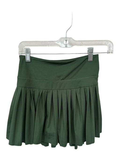 Goldhinge Size S Forest Green Polyester Blend Waist Band Pleated Athletic Skort Forest Green / S