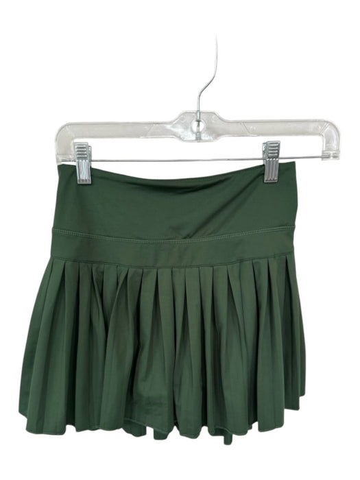 Goldhinge Size S Forest Green Polyester Blend Waist Band Pleated Athletic Skort Forest Green / S