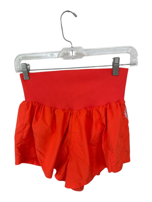 FP Movement Size S Orange High Waist Waist band Athletic Shorts Orange / S