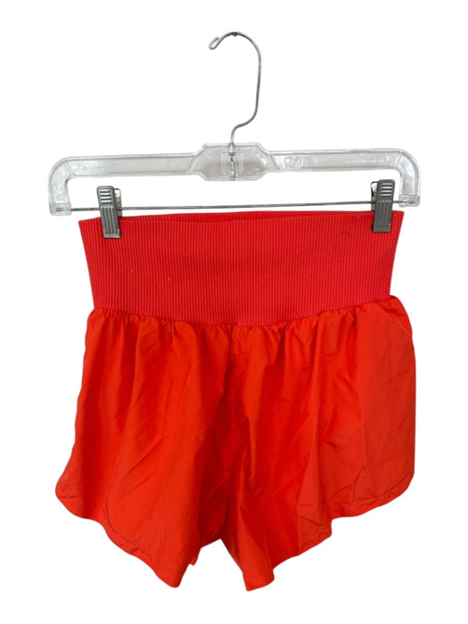 FP Movement Size S Orange High Waist Waist band Athletic Shorts Orange / S