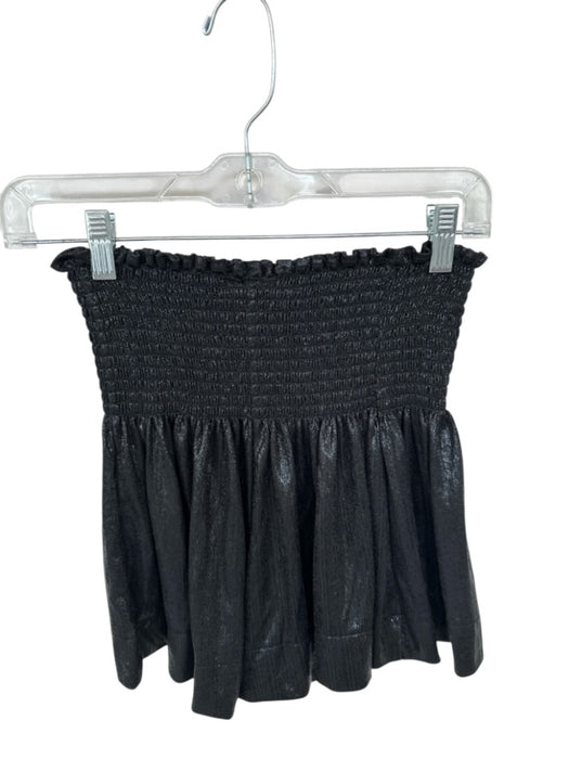 Queen of Sparkles Size XS Black Polyester Smocked Metallic Shorts Black / XS