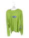 Ray Size L Neon green & blue Cotton Mock Neck Logo Long Sleeve Sweatshirt Neon green & blue / L