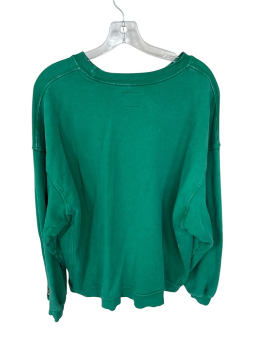 Daily Drills Size XS/S Green Cotton Long Sleeve Crew Neck Athletic Sweatshirt Green / XS/S