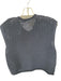 Zara Size M navy & gold Cap Sleeve Crochet Buttons Gold Hardware Top navy & gold / M
