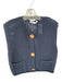 Zara Size M navy & gold Cap Sleeve Crochet Buttons Gold Hardware Top navy & gold / M