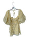 Strut & Bolt Size S Yellow Short Sleeve Tiered Ruffles Back Tie Dress Yellow / S