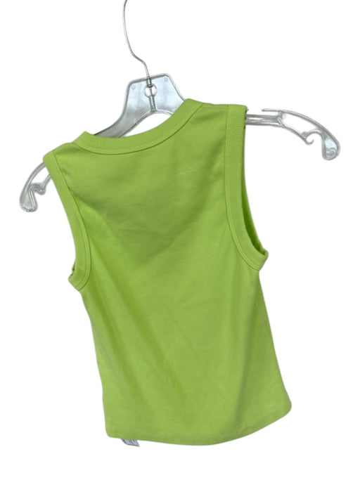 Ray Size S Neon green & blue Cotton Sleeveless Logo Ribbed Athletic Top Neon green & blue / S