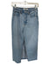 Abercrombie & Fitch Size 00 Light Wash Cotton High Waist Denim Midi Skirt Light Wash / 00