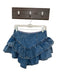 Chrysanthemum Size M Med Dark Wash Cotton Blend Side Zip Denim Ruffles Skort Med Dark Wash / M