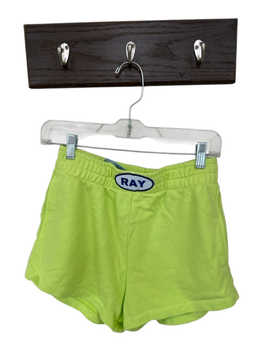 Ray Size S Neon green & blue Cotton High Waist Logo Athletic Shorts Neon green & blue / S
