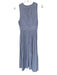 Kourt Size 2/M Blue & White Cotton Sleeveless Striped Front Tie Back Zip Dress Blue & White / 2/M