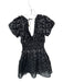 Love The Label Size S Black & Silver Short Balloon Sleeve Metallic Dress Black & Silver / S