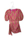 Fancy Size XS Pink & Tan Short Balloon Sleeve Print Back Zip Dress Pink & Tan / XS