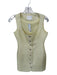 Line & Dot Size XS Yellow Polyester Sleeveless Tweed Buttons Dress Yellow / XS