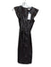 Wonderly Size 2 Brown Vegan Leather Cap Sleeve Back Zip Belted Maxi Dress Brown / 2