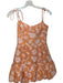 Amanda Uprichard Size S Creamsicle & white Polyester Blend Bubble Hem Romper Creamsicle & white / S