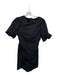 Strut & Bolt Size M Black Polyester & Rayon Short Sleeve Gathered Side Dress Black / M