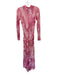 Bardot Size S Pink & White Polyester Blend Mesh Watercolor Gathered Middle Dress Pink & White / S