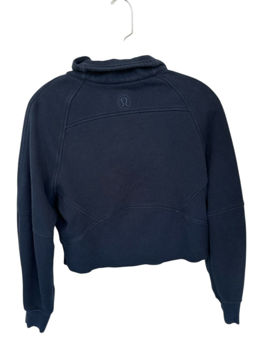 Lululemon Size XS/S navy & gold Cotton Blend Half Zip Cropped Athletic Jacket navy & gold / XS/S