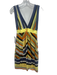 Missoni Size 42 Yellow, Blue, Green Sleeveless Striped Knit Knee length Dress Yellow, Blue, Green / 42