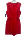 Tory Burch Size 10 Red Cotton & Linen Sleeveless Textured Back Zip Dress Red / 10