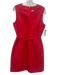 Tory Burch Size 10 Red Cotton & Linen Sleeveless Textured Back Zip Dress Red / 10