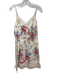 Betsey Johnson Size 10 White, Pink, Multi Cotton Blend Lace Trim Floral Dress White, Pink, Multi / 10