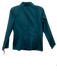 Lafayette 148 Size 8 Teal Blue Polyester Long Sleeve Faux Pockets Zip Up Jacket Teal Blue / 8