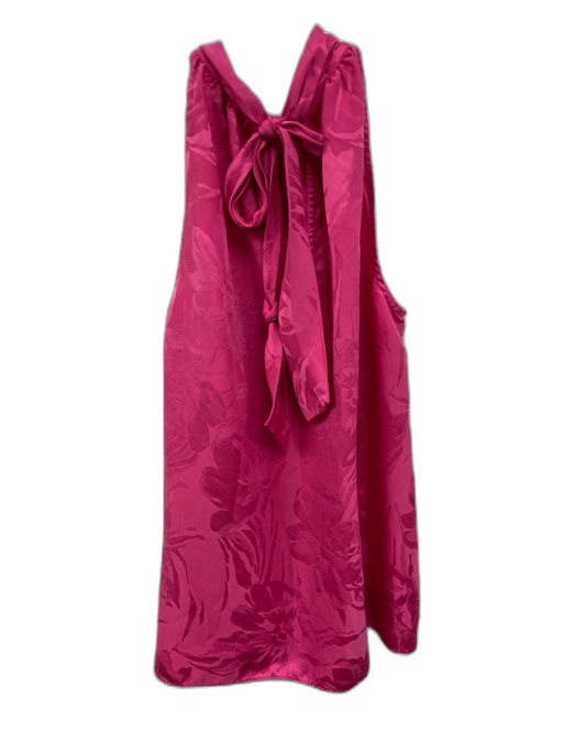 Tanya Taylor Size 6 Pink Silk Sleeveless Floral Brocade high neck Keyhole Top Pink / 6