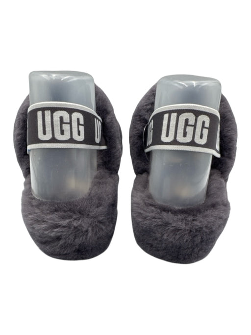 Ugg Shoe Size 9 Dusty Purple Leather Shearling Logo Double Strand Slippers Dusty Purple / 9