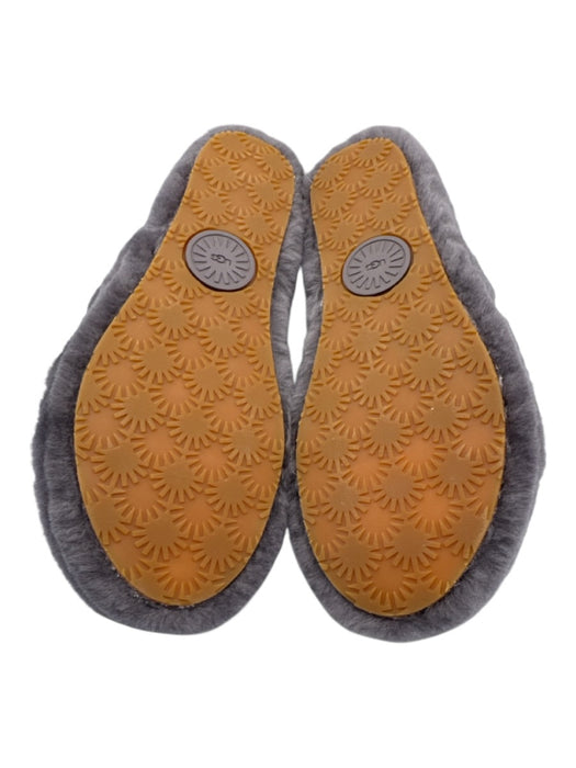 Ugg Shoe Size 9 Dusty Purple Leather Shearling Logo Double Strand Slippers Dusty Purple / 9
