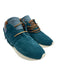 Esse Ut Esse Shoe Size 39 Teal Blue Leather Upper Lace Up Fringe Suede Sneakers Teal Blue / 39