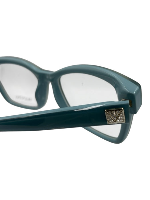 Valentino Light Blue Acetate Crystal Rock Studs Wayfarer Sunglasses Light Blue