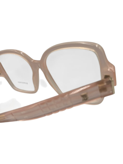 Burberry Pink Acetate Cat Eye Square Quilted Logo Sunglasses Pink