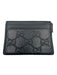 Gucci Black, Green, Red Leather Card Holder Guccissima Logo Embossed Wallets Black, Green, Red