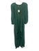 Free People Size XS Dusty Green Viscose Long Sleeve Gauze Lace Trim Dress Dusty Green / XS