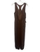 FP Movement Size Small Brown Lyocell Sleeveless Shelf Bra V Neck Jogger Jumpsuit Brown / Small