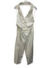 We The Free Size Small White Cotton Blend Quarter Button Open Back Jumpsuit White / Small