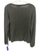 Free-est Size Medium Black Acrylic Blend Long Sleeve Knit Button Front Cardigan Black / Medium