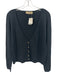 Free-est Size Medium Black Acrylic Blend Long Sleeve Knit Button Front Cardigan Black / Medium