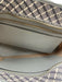 Tory Burch Gray & White Coated Canvas Top Handle Logo Gold Hardware Tote Bag Gray & White / Large