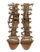 Giuseppe Collection Shoe Size 39.5 Blush Beige Leather & Textile Crystal Sandals Blush Beige / 39.5