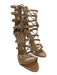 Giuseppe Collection Shoe Size 39.5 Blush Beige Leather & Textile Crystal Sandals Blush Beige / 39.5