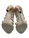 Giuseppe Collection Shoe Size 39.5 Blush Beige Leather & Textile Crystal Sandals Blush Beige / 39.5