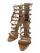 Giuseppe Collection Shoe Size 39.5 Blush Beige Leather & Textile Crystal Sandals Blush Beige / 39.5