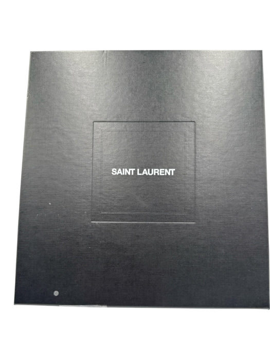 Saint Laurent Shoe Size 39.5 Brown & Beige Leather & Straw Ankle Strap Sandals Brown & Beige / 39.5