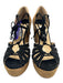 Jimmy Choo Shoe Size 39.5 Black & Beige Leather Suede open toe cage Sandals Black & Beige / 39.5