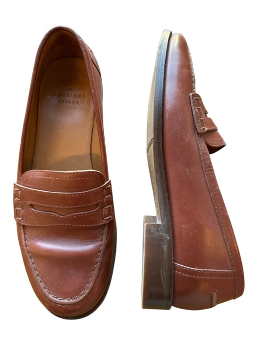 Sezane Shoe Size 37 Brown Leather Penny Loafer Loafers Brown / 37