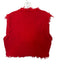 J. Crew Size L Red Cotton Blend Fringe Sleeveless Knit Mini Skirt Set Red / L
